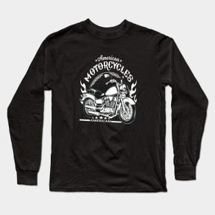 American Motorcycle Biker Style Long Sleeve T-Shirt